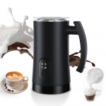 Elektriline roostevabast terasest piimavahustaja, 4-&uuml;hes kuuma/k&uuml;lma vahumasin, vaikne t&ouml;&ouml;, 400 W mittenakkuv US must