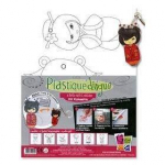 Kit Plastique Dingue - Kokeshis - 6 Porte-Clefs - R&eacute;duit jusqu'&agrave; 7 fois - Pour Enfants &agrave; partir de 4 ans