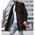 Kevadine uus meeste tasku mitmek&uuml;lgne igap&auml;evane retro p&uuml;stkrae keskmine pikk villane mantel meeste vabaaja mantel meeste riided XXL