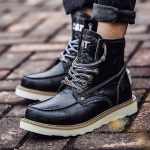 Unisex Carter Martin Nahast T&ouml;&ouml;saapad - Briti stiil, k&otilde;rge s&auml;&auml;rega, kollased, l&uuml;hikesed pahkluusaapad s&uuml;giseks ja talveks. 42 (Runs 2 Sizes Large)