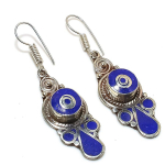 Lapis Lazuli Handmade Jewelry Earring 2.36 t6m99