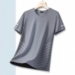 Meeste suvine Ice Silk Quick-Dry hingav vabas vormis T-s&auml;rk 5XL