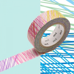 Masking Tape MT KAPITZA hachures multicolores - scribble - Masking Tape (MT) Multicolore - Assort