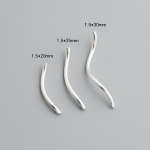 S925 Sterlingh&otilde;be Sile Lillekujuline Kaar Helmestega Kaelakee/K&auml;ev&otilde;ru T&auml;ht Toru Aksessuaar 1.5 x 20mm