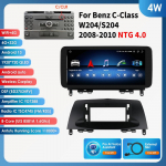 Ossuret 10.25 Carplay Android 13 Autoraadio Bluetooth Mercedes Benz W204/S204 C-klassile NTG 4.0 4.5 2008-2014 auto nutikad s&uuml;steemid multimeedia 4W 4G 32G AI