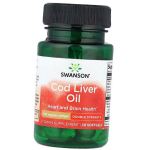 Kahekordse tugevusega tursamaksa&otilde;li, Cod Liver Oil Double Strength, Swanson (67280009) 30softgels