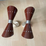 Diabolo seinavalgusti, messing, Itaalias valmistatud, keskmise sajandi stiil, elegantne &ouml;&ouml;kapivalgusti,