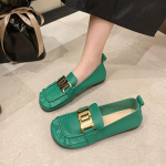 Mokassiinid pehme tallaga kingad jalgade trampimine &uuml;mar nina vabaaja oakingad s&otilde;idukingad madal &uuml;lemine osa pluss suurus 40 roheline