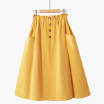 Naiste naiste vabaaja k&otilde;rge v&ouml;&ouml;kohaga seelik Pure Color Vintage, mugav pika kleidi n&ouml;&ouml;p one size