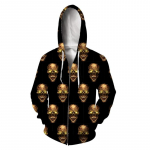 Meeste lukuga kapuuts Halloween Skeleton Fashion 3D digitaaltr&uuml;kiga meeste kapuuts S
