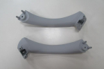 For Bmw 3 Series E90 2005 2011 Front Door Internal Pull Handle Right Left Set 2 Pieces Gray
