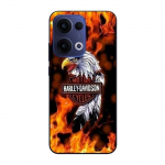 Coque de t&eacute;l&eacute;phone - Maniacase - Oppo Reno 13 5G - Silicone - Souple - Harley Davidson aigle feu