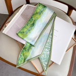 V&auml;rskelt Roheline Uue Stiili &Otilde;hukeste Ridadega Mitmek&uuml;lgne ja Moekas Prantsuse Peapael S&auml;rgi Terava Nurgaga Salliga 15*150cm