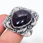 Natural Mahogany Obsidian Gemstone 925 Sterling Silver Jewelry Ring Size 13 r6l90