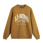 Li Ning Spordielustiili seeria Fliisist kirjadega &uuml;mmarguse kaelusega pusa Mitmek&uuml;lgne vabaaja pikkade varrukatega dressipluus Unisex dressipluus Kuldne pruun AWDU979-6 M
