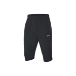 Li Ning treeningseeria &uuml;hev&auml;rvilised seitsmepikkused spordip&uuml;ksid kirjalogo ja hingavusega meestele must AKQQ025-1 L