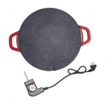 Korea grillpann Elektriline &uuml;mmargune comal BBQ grillplaat mittekleepuva kattega Must L(for 6.5-9kg)