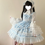 Licaboth Lolita Pitsiga Puffkleit Lilleline Pulma Jsk Traksidega Printsessi Kleit M sinine