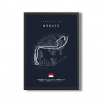 Vormel 1 Imola Monaco Radas&otilde;idurada Seinakunst Plakatid Maailma Vormeliracing Kaart Ruumi Dekoor L&otilde;uendimaalid Pildid Tr&uuml;kitud Kunstiteos 8X12inch 20x30cm
