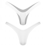 Naiste V-kujuline G-string T-taguse disainiga minibikini alusp&uuml;ksid Privaatse basseini ujumisriiete aluspesu julge katvus M valge