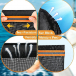 2 Pieces Boat Storage Mesh Bags Self Sticky 10x7 inch Marine with Reflective Strip for