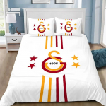 Galatasaray 3D Prinditud Voodipesukomplekt, Logo Jalgpalliklubi Tekikott Padjap&uuml;&uuml;rid T&auml;iskasvanud T&uuml;drukule Poisile Kingitus, S&uuml;nnip&auml;evakink 180x210cm