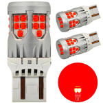 2 szt W21/5W żar&oacute;wka LED 7443 10-50V bez błędu 2800lm czerwona Off-Road