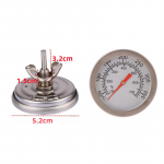 Professionaalne toiduvalmistamise tarvik 0&ndash;300 kraadi Celsiuse j&auml;rgi bimetallist BBQ termomeeter grillahju suletud sondi temperatuuriandurile 100-700 Fahrenheit