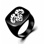 12 t&auml;htkuju s&otilde;rmust L&otilde;vi Kaalud S&otilde;nn Skorpion Roostevabast terasest T&auml;htkuju s&otilde;rmused meestele Naiste s&uuml;nnip&auml;evakingitus Ruudukujulised mustad s&otilde;rmused 7