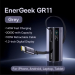 Baseus Geek Power Bank 20000mAh Tuleb koos 145W suure v&otilde;imsusega kiirlaadimiskaabliga Sobib Huawei ja Apple telefonidele hall