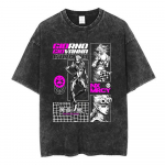 Anime Jojo Bizarre Adventure Akyoin Noriaki Graafilise Prindiga T-s&auml;rgid Vintage Pesitud T-s&auml;rk Meestele Naistele Puuvillane L&uuml;hikeste Varrukatega T-s&auml;rgid S