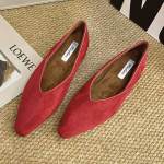 Suede Madala Sissel&otilde;ikega Naiste Balleriinad Mokassiinid Kingad Terava Ninaga Disainer Talvekingad 2025 Trend Mood K&otilde;ndimine Pehmed Mugavad Mujer Tossud 40