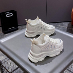 6.5CM Paks Tald K&otilde;rgendavad V&otilde;rgust Hingavad Vabaaja Jalatsid V&auml;lisjooks Libisemiskindlad Moekad K&otilde;rgust Lisavad Naiste Kingad 40 valkjas v&auml;rv