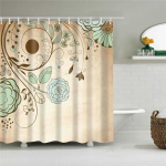 3D lilleline ploomi&otilde;is Lotus Lavender Rose du&scaron;ikardinad Vannitoa kardin Frabic veekindel pol&uuml;ester konksudega vannikardin W90xH180cm