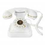 Retro Juhtmega Telefon K&uuml;laliste Raamat Lihtne Kasutada Pulma Telefon K&uuml;laliste Raamat Klassikalises Stiilis Telefoni Dekoratsioon valge