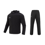 Under Armour &Uuml;hev&auml;rviline Kapuutsiga Jakk Ja Pikad P&uuml;ksid Vabaaja Spordikomplekt Meeste komplektid Must 23600303-001+21500737-001 M