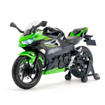 1/12 Kawasaki Ninja 400 Sulamist Mootorratta Mudel Valatud M&auml;nguasi S&otilde;iduk Heli ja Valgus Maastikuautomaat Rattas&otilde;iduk Staatiline Kaunistus M&auml;nguasjad Auto must