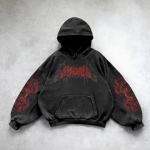 ZYLLO Retro Gooti Graafilise Tr&uuml;kiga Hip Hop Kapuutsiga Pusa Meestele Y2k Grunge Punk Vabaaja Lahtine Pullover Naiste T&auml;navamoe Dressipluus Kapuutsiga XXXL