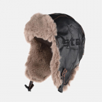 Retro nahast vedurim&uuml;ts meestele ja naistele talvine sametvoodriga paksendatud piloodim&uuml;ts soe rattas&otilde;idu k&otilde;rvaklapiga m&uuml;ts mood Average size (55-59cm) must