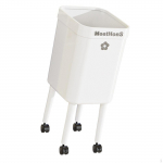 360&deg; Swivel Wheelie Bin, Ergonomic And Easy to Move, Ideal for Toilets, Home Or Bathroom. valge