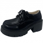 &Uuml;htsed kingad V&auml;ikesed nahkkingad Naiselik Briti t&uuml;druk Jaapanip&auml;rane Metsik Must Retro Mary Jane Kingad Lolita Platvormkingad Madala kontsaga 35