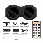 Motorcycle Bicycle Devil Eye Light Decor GIF Customizable Content Wring-free Design Built in Battery USB Rechargeable Set 02