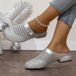 Naiste lamedad sussid libisemiskindlad v&auml;litingimustes hingavad uued retro platvormsandaalid elegantsed slip-on sussid naiste kingad slaidid naised 35