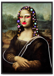 Plakat w ramie Mona Lisa w kwiatach 21x30 cm