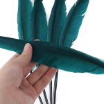 50 tk naturaalseid hane sulgi DIY ehete valmistamiseks 25-35 cm / 10-13 tolli naturaalsed suled pulmapidude k&auml;sit&ouml;&ouml;kaunistuseks 25-35 CM black