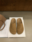 Baotou Birkenstock poolpapud naiste 2025 s&uuml;gis uus retro Mori mitmek&uuml;lgsed nahast platvormiga laisad kingad 35