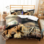 3D toimetuslik leopardist tekikottide komplekt UK &uuml;hene kahene kuninganna USA &uuml;hene t&auml;iskasvanute kuninglik suurus Loomade voodipesu komplekt EU single(135x200cm)