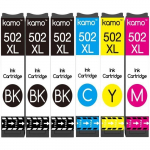 Kamo 502XL Cartouches d'encre Multipack Compatible avec Epson 502 502XL Cartouches; Expression Home XP-5100, XP-5105; Workfor[167]