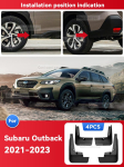 SUBARU OUTBACK 2021 2022 2023 jaoks Poriklapid Pritsmekaitse Porikaitse Poriklapid Eesmine Tagumine Tiiva Kujundus Auto Kaitsja Tarvikud