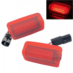 R-Field LED-i saateramp, Punane/Punane klaas, P&otilde;hja-Ameerika, USA spetsifikatsioon, Tervitusvalgusti, Ukse saateramp, Jalatugi, Jalatuli, Saateramp punane